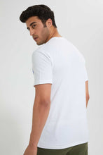 تنزيل الصورة على معرض الصور، Redtag-White-Crew-Neck-T-Shirt-With-Studs-Embellished-Men&#39;s-
