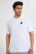 Load image into Gallery viewer, Redtag-White-Polo-Shirt-With-Chest-Logo-Polo-Shirts-Men&#39;s-
