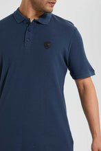 Load image into Gallery viewer, Redtag-Navy-Polo-Shirt-With-Chest-Logo-Polo-Shirts-Men&#39;s-
