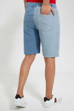 Load image into Gallery viewer, Redtag-Mid-Wash-5-Pocket-Denim-Short-Swimwear--
