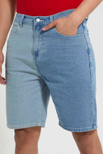 Load image into Gallery viewer, Redtag-Mid-Wash-5-Pocket-Denim-Short-Swimwear--
