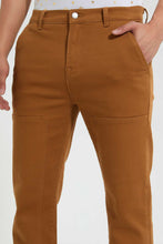 تنزيل الصورة على معرض الصور، Redtag-Brown-Cut-&amp;-Sew-Trouser-Chinos-Men&#39;s-
