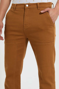 Redtag-Brown-Cut-&-Sew-Trouser-Chinos-Men's-