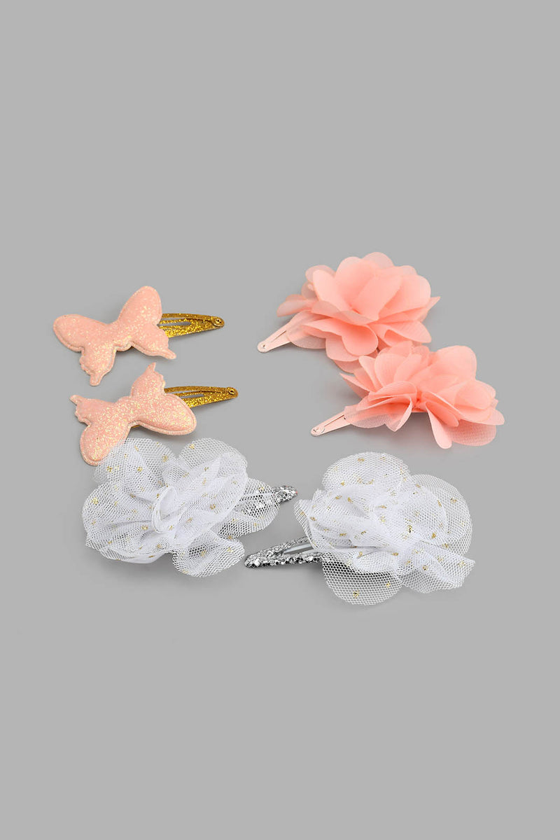 Redtag-Pink-And-White-Hair-Clips-Set-(3-Piece)-Colour:Pink,-Colour:White,-Filter:Girls-Accessories,-GIR-Hair-Clips,-New-In,-New-In-GIR-ACC,-Non-Sale,-S22A-Girls-