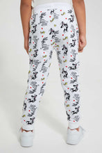 Load image into Gallery viewer, Redtag-White-Aop-Bunny-Active-Track-Pant-Joggers-Girls-2 to 8 Years
