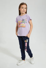 Load image into Gallery viewer, Redtag-Navy-Tom-&amp;-Jerry-Active-Track-Pant-Character,-Colour:Navy,-Filter:Girls-(2-to-8-Yrs),-Girls-Joggers,-New-In,-New-In-GIR,-Non-Sale,-S22B,-Section:Kidswear,-TBL-Girls-2 to 8 Years
