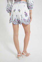 تنزيل الصورة على معرض الصور، Redtag-White-Printed--Short-Casual-Shorts-Women&#39;s-
