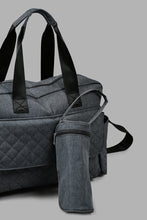 تنزيل الصورة على معرض الصور، Redtag-Diaper-Bag-Grey-Embroidery-Baby-Diaper-Bags-New-Born-Baby-
