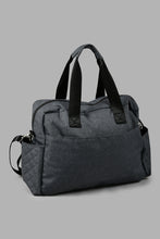 تنزيل الصورة على معرض الصور، Redtag-Diaper-Bag-Grey-Embroidery-Baby-Diaper-Bags-New-Born-Baby-
