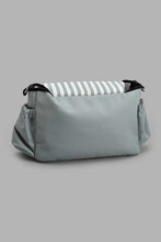 تنزيل الصورة على معرض الصور، Redtag-Diaper-Bag-Grey-Stripe-Baby-Diaper-Bags-New-Born-Baby-
