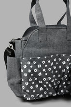 تنزيل الصورة على معرض الصور، Redtag-Diaper-Bag-Grey-Prints-Baby-Diaper-Bags-New-Born-Baby-
