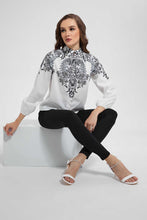 Load image into Gallery viewer, Redtag-White-Printed-Top-Blouses-Women&#39;s-
