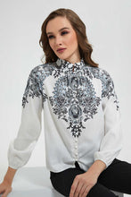 Load image into Gallery viewer, Redtag-White-Printed-Top-Blouses-Women&#39;s-
