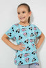 Redtag-Mint-Printed-Micky-And-Minnie-Short-Sleeve--Casual-T-Shirts-Character,-Colour:Mint,-Filter:Girls-(2-to-8-Yrs),-Girls-T-Shirts,-New-In,-New-In-GIR,-Non-Sale,-S22B,-Section:Kidswear,-TBL-Girls-2 to 8 Years