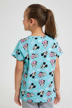 تنزيل الصورة على معرض الصور، Redtag-Mint-Printed-Micky-And-Minnie-Short-Sleeve--Casual-T-Shirts-Character,-Colour:Mint,-Filter:Girls-(2-to-8-Yrs),-Girls-T-Shirts,-New-In,-New-In-GIR,-Non-Sale,-S22B,-Section:Kidswear,-TBL-Girls-2 to 8 Years
