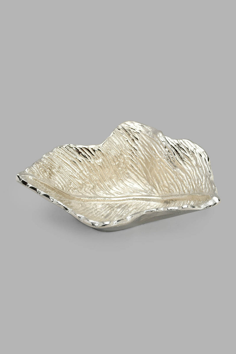 Redtag-Silver-Decorative-Leaf-Bowl-Bowls-Home-Decor-
