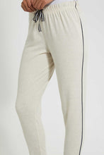 Load image into Gallery viewer, Redtag-Oat-Marl-Plain-Pyjama-Bottom-With-Side-Piping-Pyjama-Bottoms-Women&#39;s-
