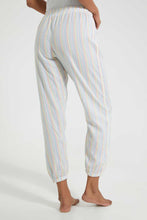 Load image into Gallery viewer, Redtag-White-Stripe-Printed-Pyjama-Bottom-Pyjama-Bottoms-Women&#39;s-
