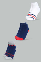 Load image into Gallery viewer, Redtag-Assorted-3Pk-Stripe-And-Plain-Socks-365,-BOY-Socks,-Category:Socks,-Colour:White,-ESS,-Filter:Boys-(2-to-8-Yrs),-New-In,-New-In-BOY-APL,-Non-Sale,-Section:Kidswear-Boys-
