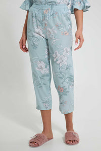 Redtag-Pale-Blue-Floral-Printed-Pyjama-Set-Pyjama-Sets-Women's-