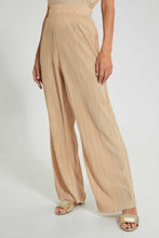 Load image into Gallery viewer, Redtag-Cream-Plisse-Wideleg-Trouser-Trousers-Women&#39;s-
