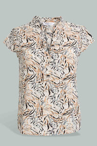 Redtag-Printed-Placket-Detail-Blouse-Blouses-Women's-