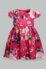 Redtag-Fuschia-Floral-Printed-Dress-Dresses-Infant-Girls-3 to 24 Months