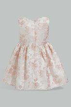 Load image into Gallery viewer, Redtag-Ivory-Floral-Jacquard-Dress-Dresses-Infant-Girls-3 to 24 Months
