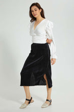 تنزيل الصورة على معرض الصور، Redtag-Black-Plisse-Midi-Skirt-Skirts-Women&#39;s-
