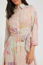 Load image into Gallery viewer, Redtag-Multicolor-Print-Shirt-Dress-Dresses-Women&#39;s-
