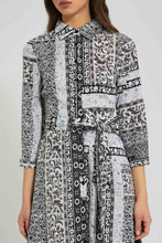 تنزيل الصورة على معرض الصور، Redtag-Black-Patch-Print-Shirt-Dress-Dresses-Women&#39;s-
