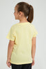 Redtag-Yellow---Short-Sleevelv-Casual-T-Shirts-With-Tweety-Placement-Print-Character,-Colour:Yellow,-Filter:Girls-(2-to-8-Yrs),-Girls-T-Shirts,-New-In,-New-In-GIR,-Non-Sale,-S22B,-Section:Kidswear,-TBL-Girls-2 to 8 Years