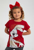 Redtag-Red---S/Slv-Casual-T-Shirt-With-Bunny-Placement-Print-Blouses-Girls-2 to 8 Years