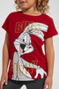 Redtag-Red---S/Slv-Casual-T-Shirt-With-Bunny-Placement-Print-Blouses-Girls-2 to 8 Years