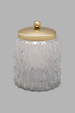 Load image into Gallery viewer, Redtag-Silver-Cut-Glass-Cotton-Jar-Cotton-Jars-Home-Bathroom-
