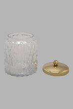 Load image into Gallery viewer, Redtag-Silver-Cut-Glass-Cotton-Jar-Cotton-Jars-Home-Bathroom-
