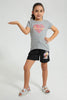 Redtag-Black-Princes-Short-Character,-Colour:Black,-Filter:Girls-(2-to-8-Yrs),-Girls-Shorts,-New-In,-New-In-GIR,-Non-Sale,-S22B,-Section:Kidswear,-TBL-Girls-2 to 8 Years