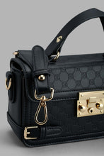 Load image into Gallery viewer, Redtag-Black-Embossed-Cross-Body-Bag-Cross-Body-Bags-Women-
