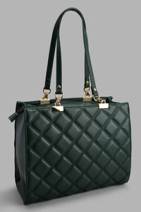 Redtag-Green-Quilted-Tote-Bag-Tote-Bags-Women-