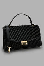 Load image into Gallery viewer, Redtag-Black-Pleated-Day-Bag-Day-Bags-Women-
