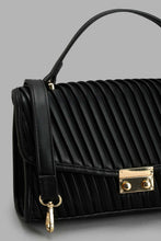 Load image into Gallery viewer, Redtag-Black-Pleated-Day-Bag-Day-Bags-Women-
