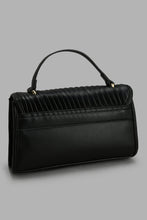 Load image into Gallery viewer, Redtag-Black-Pleated-Day-Bag-Day-Bags-Women-
