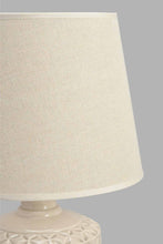 تنزيل الصورة على معرض الصور، Redtag-Taupe-Embosed-Ceramic-Table-Lamp-Table-Lamps-Home-Decor-
