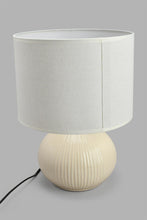 Load image into Gallery viewer, Redtag-Taupe-Round-Base-Table-Lamp-Table-Lamps-Home-Decor-
