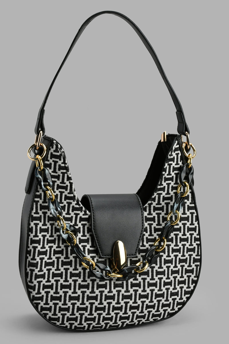 Redtag-Black-Chain-Embellished-Slouch-Bag-Slouch-Bags-Women-