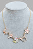 Gold Embellished Necklace And Hair Clip For Girls (3 Piece)