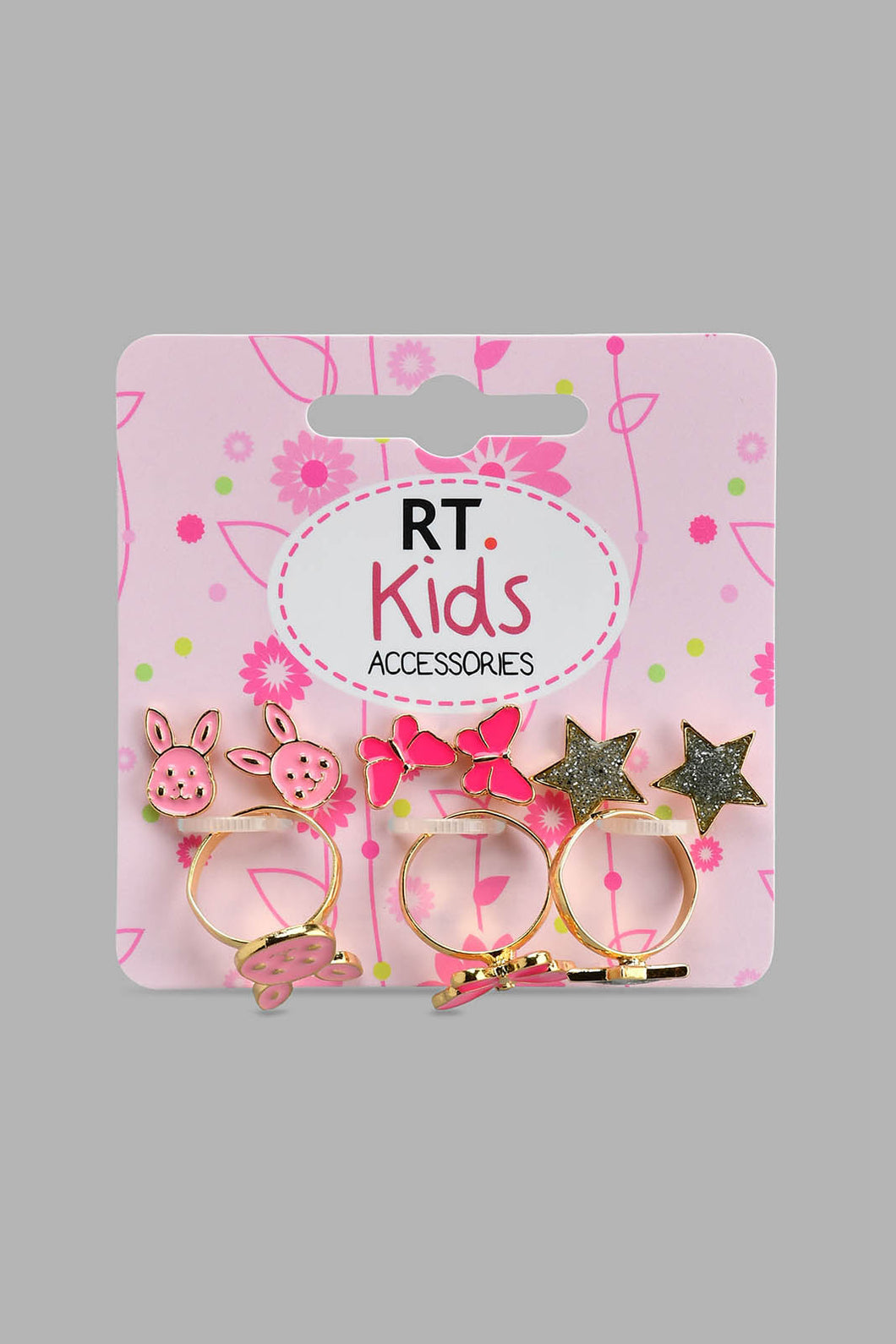 Assorted Earrings And Rings For Girls (Set of 6)