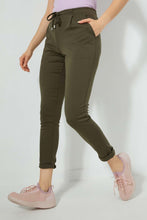 تنزيل الصورة على معرض الصور، Redtag-Olive-Tapered-Leg-Turn-Up-Trouser-Trousers-Women&#39;s-
