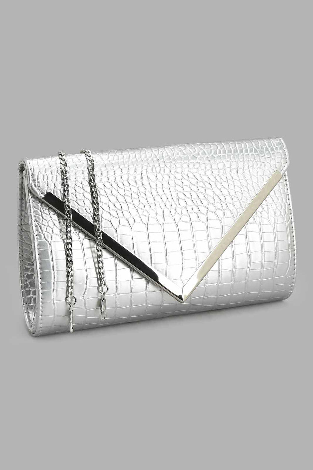 Redtag-Silver-Croc-Textured-Clutch-Bag-Clutches-Women-