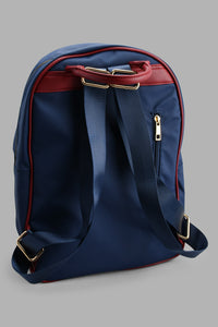 Redtag-Navy-Embossed-Backpack-Backpacks-Men's-